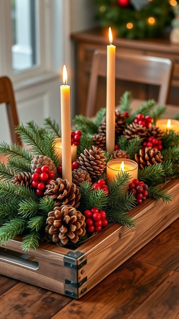natural elements christmas centerpiece