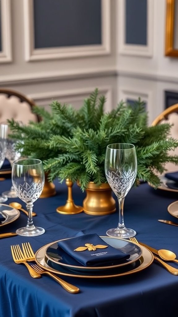 navy and gold elegance