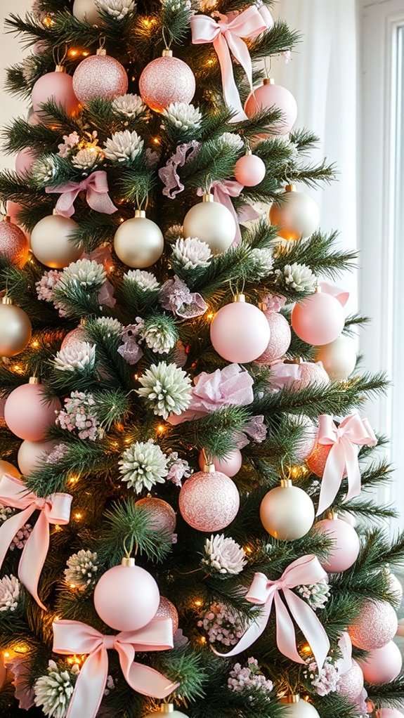 pastel christmas tree ornaments