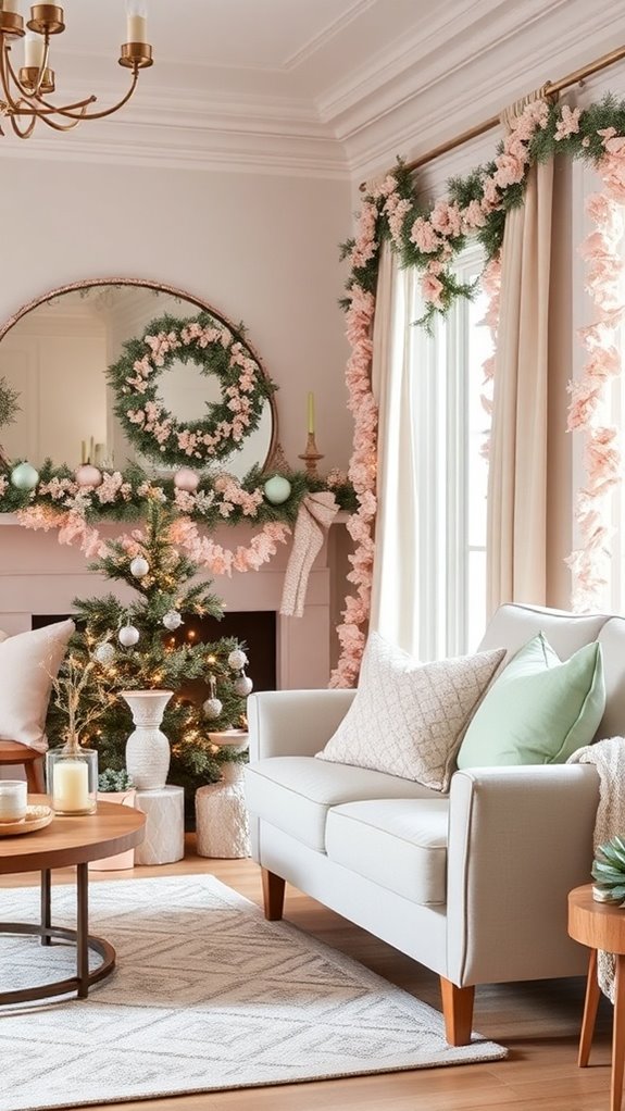 pastel themed christmas decorations ideas