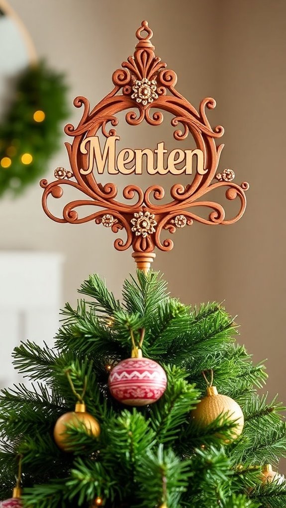 personalized christmas tree topper