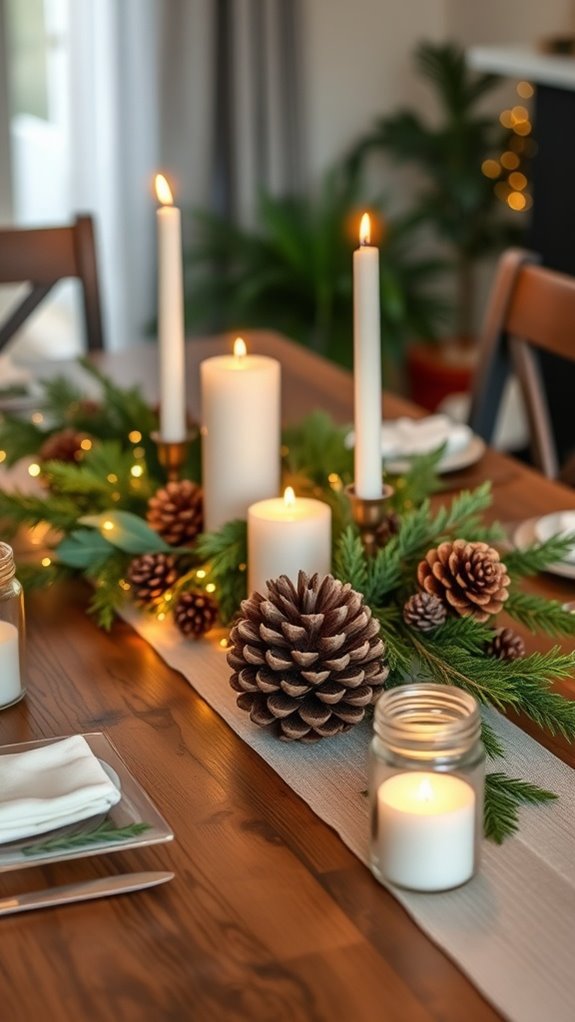 pinecone centerpiece holiday decor