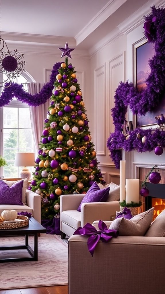 purple christmas decor ideas