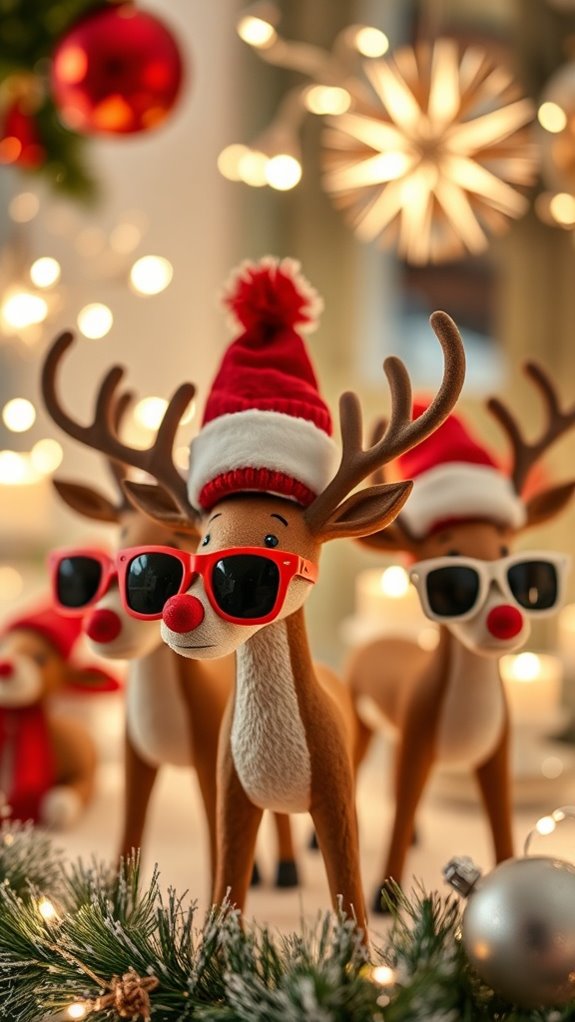 quirky reindeer holiday decor