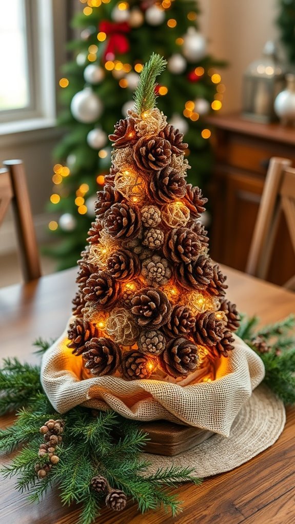 rustic christmas tree centerpiece