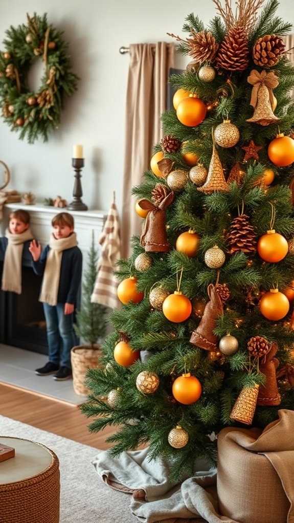 rustic nature inspired holiday decorations