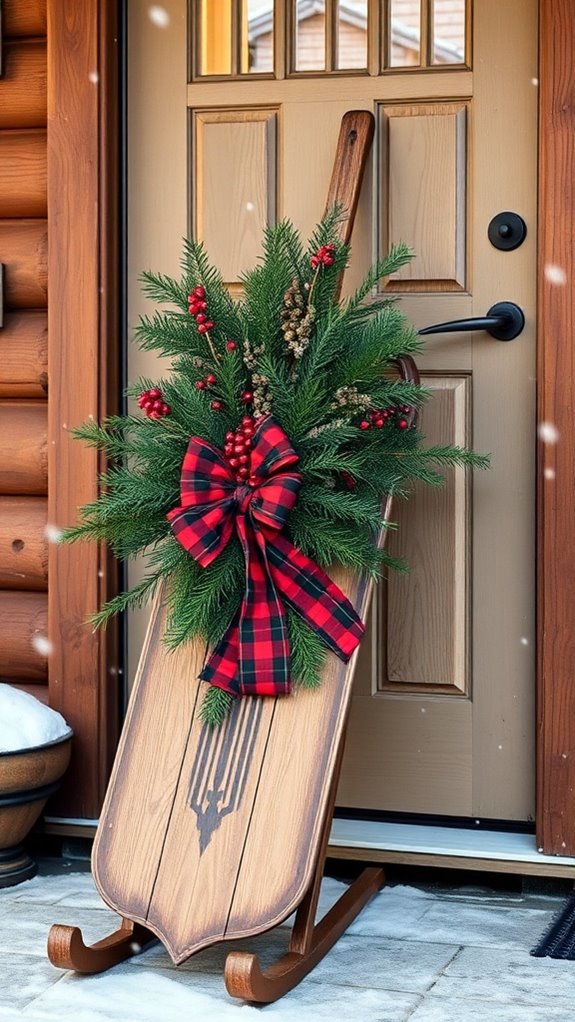rustic sled wreath instructions