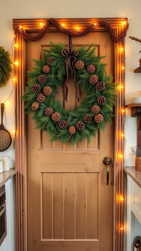 rustic wreath kitchen decor