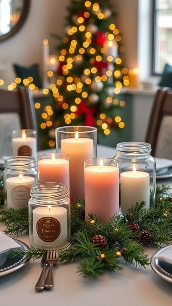 scented candles create ambiance