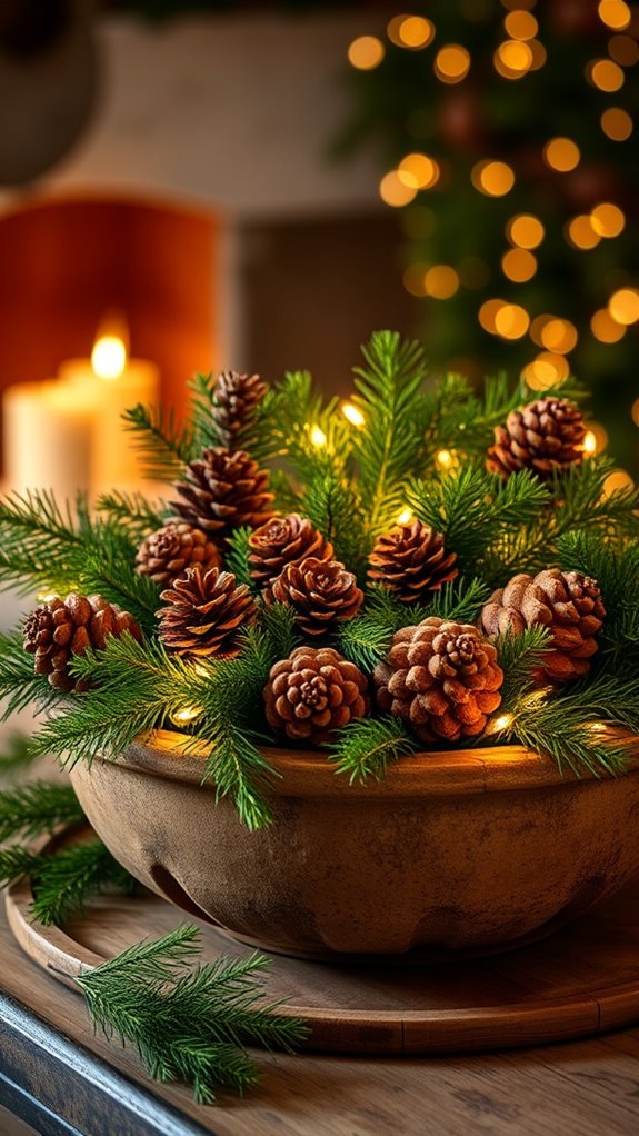 seasonal greenery centerpiece arrangement