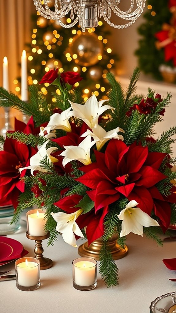 seasonal holiday floral arrangements