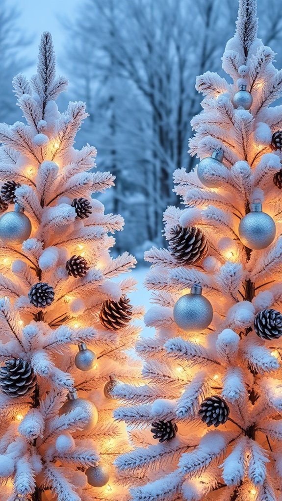 snowy christmas tree ideas