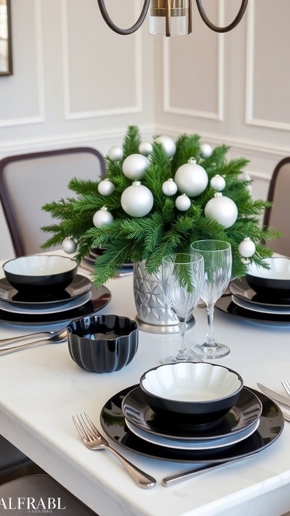 stylish black and white accents