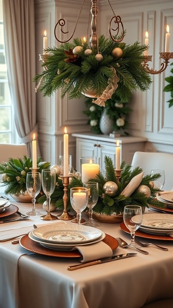 stylish holiday table setting