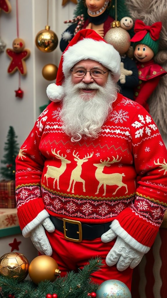 tacky santa sweater decor