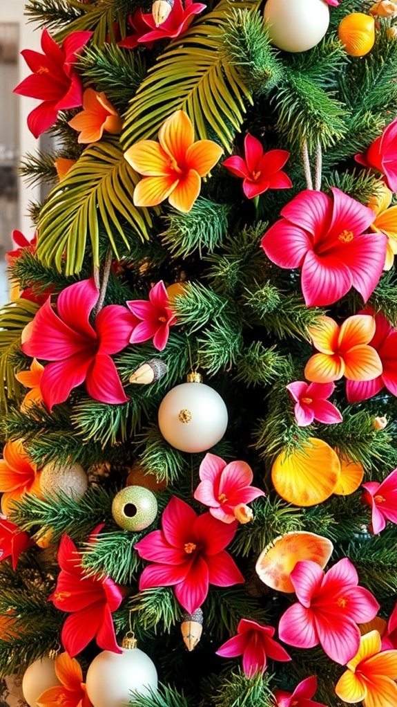 tropical christmas ornament decor