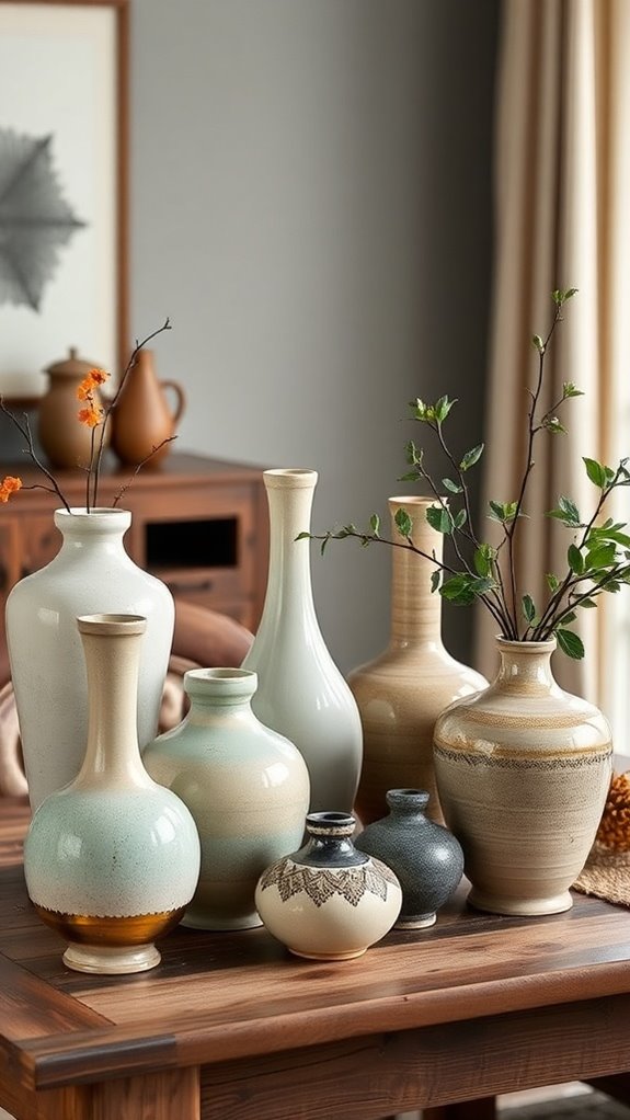 unique handcrafted ceramic vases