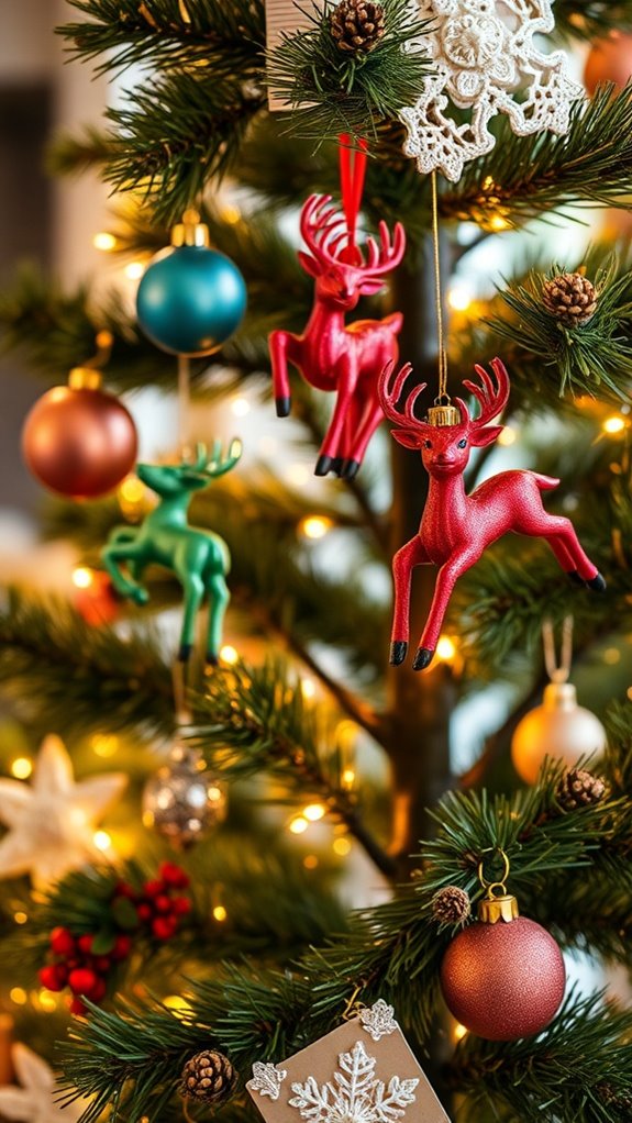 whimsical deer tree ornaments
