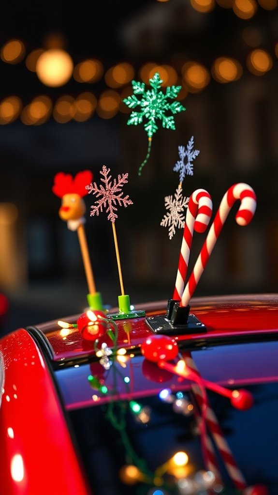 whimsical holiday antenna toppers