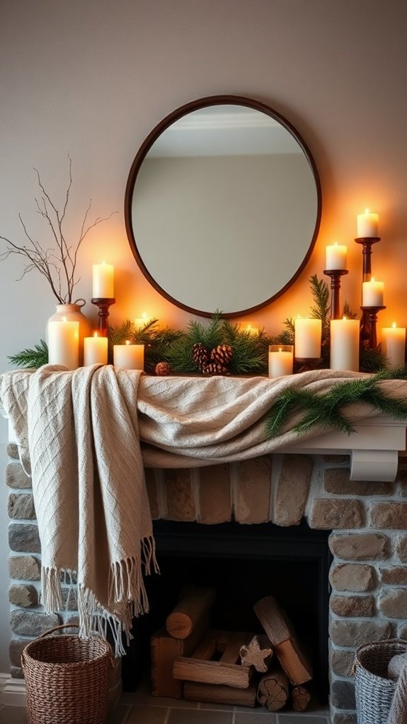 winter mantel decor ideas