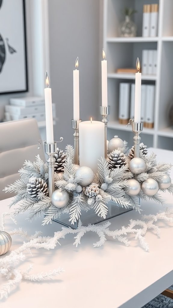 winter themed office centerpieces