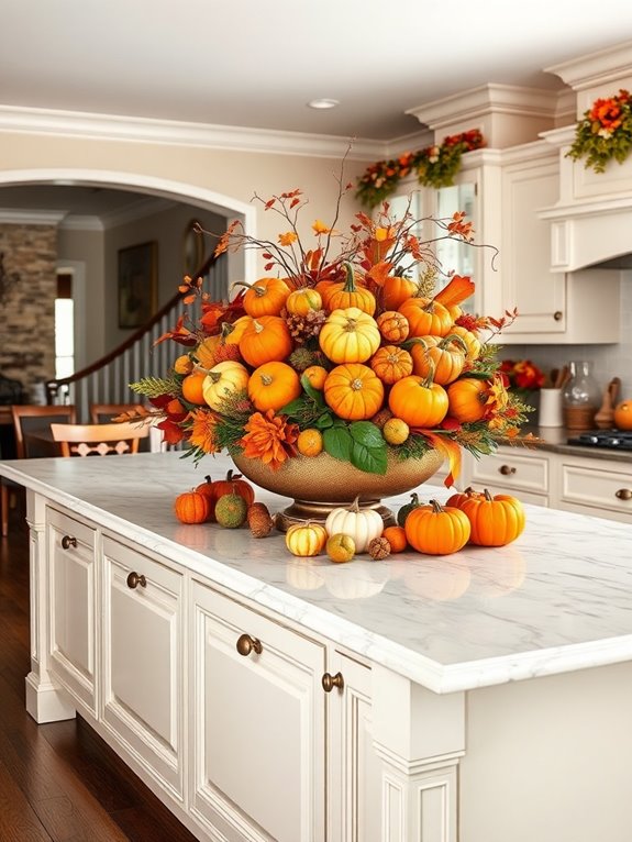 autumn fruit centerpiece creation