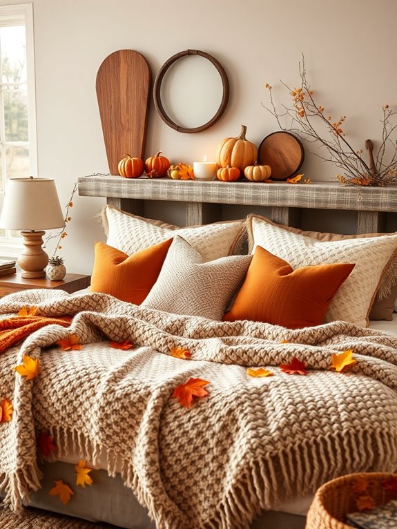 autumn inspired bedroom accessories