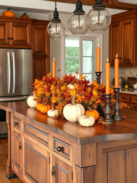 autumn kitchen island decor