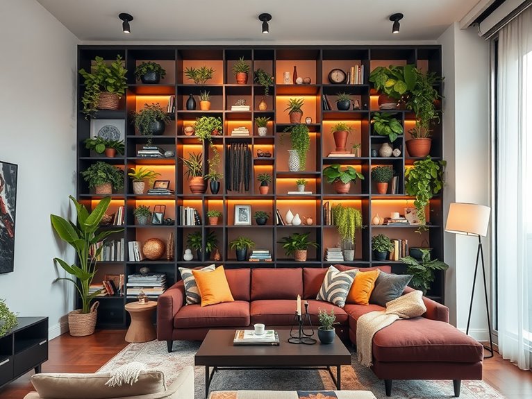 bookshelves as creative dividers