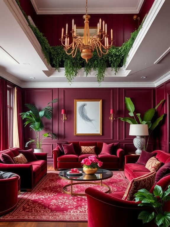 burgundy elegance in decor