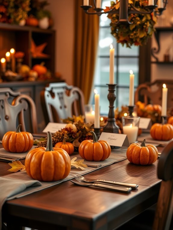 charming pumpkin place cards