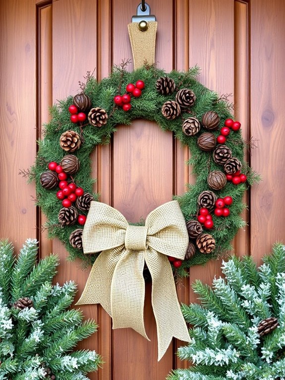 charming rustic winter wreaths