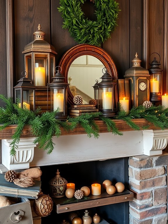 charming vintage mantel decor