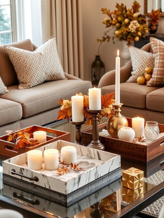 chic decorative tray display