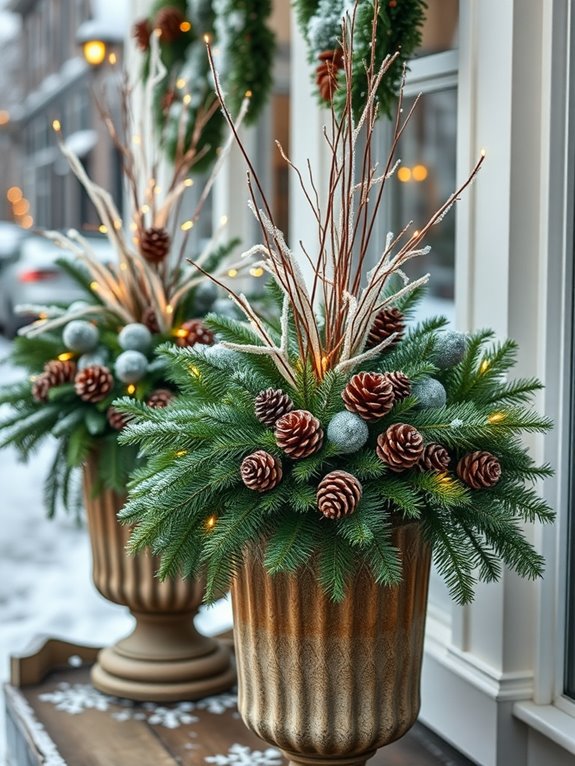 chic winter planter ideas