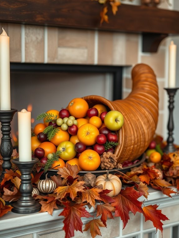 classic cornucopia fall decor