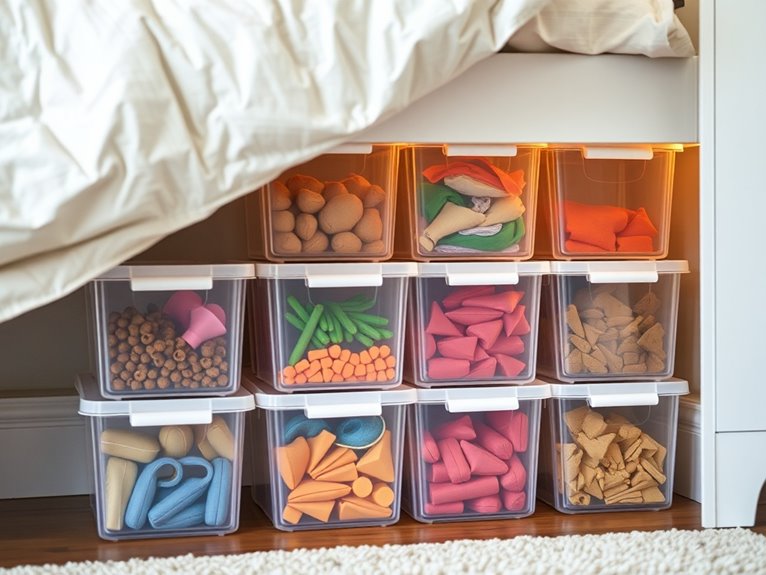 clutter free under bed storage