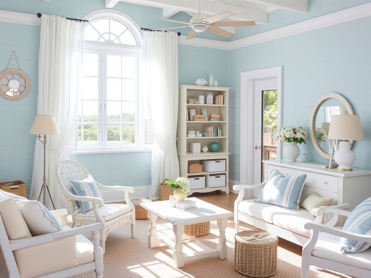 coastal vibe with light colors