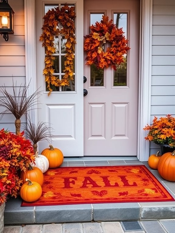 colorful mats enhance decor