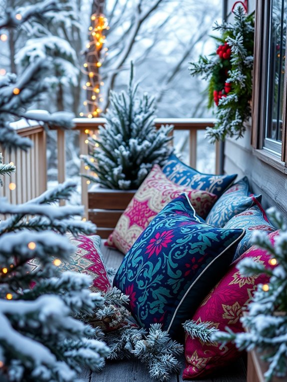 colorful pillows for outdoor decor