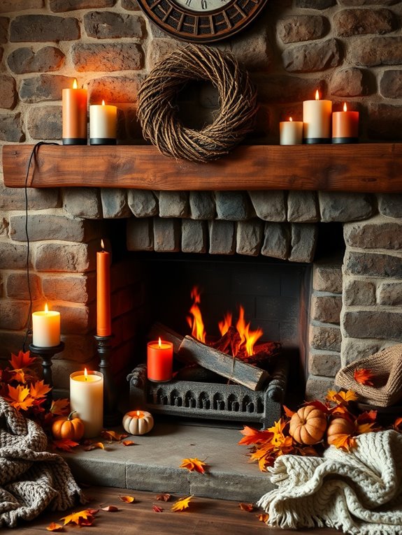 cozy autumn candle ambiance