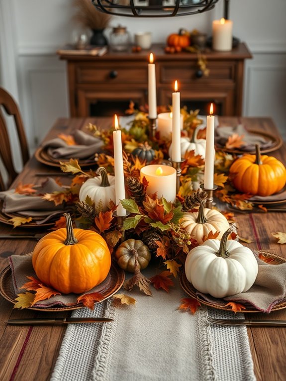 cozy autumn dining setup