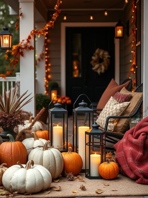 cozy autumn lantern garden