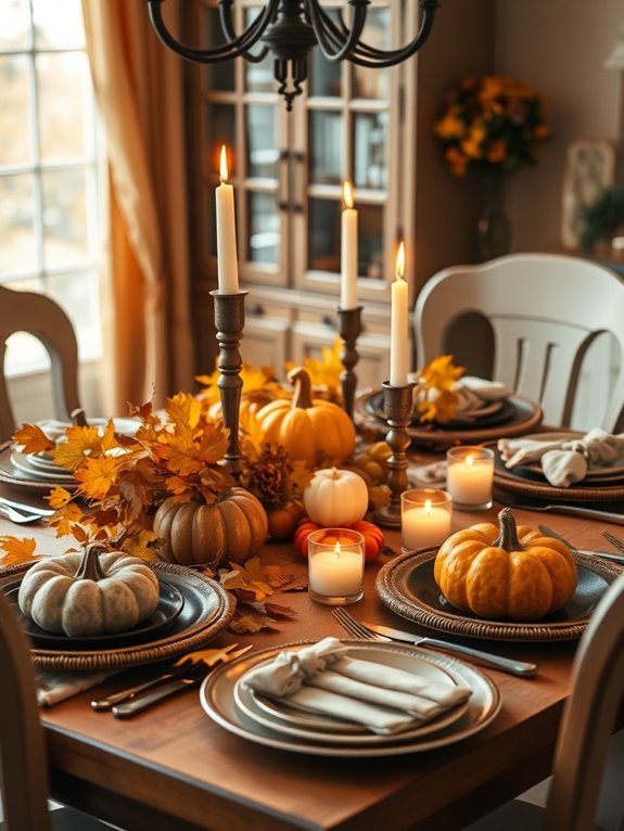 cozy autumn table decor