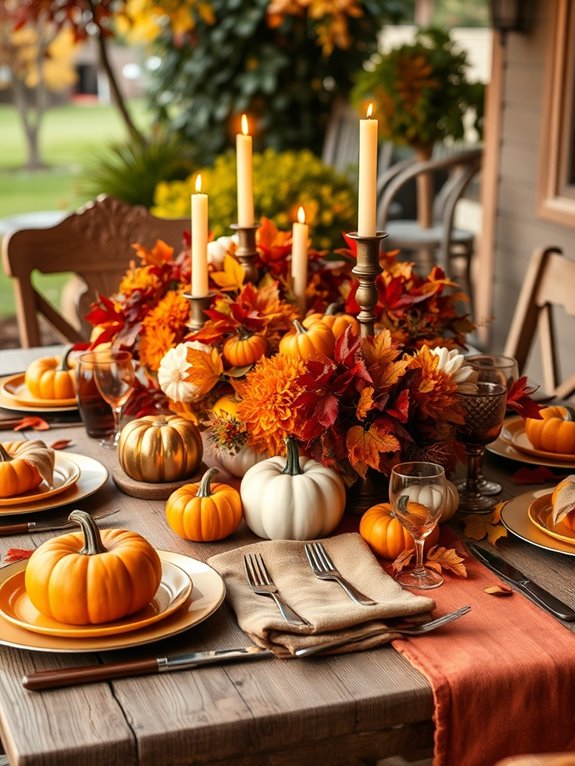 cozy autumn table setting