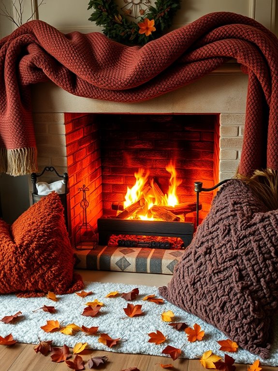 cozy autumn textile accents