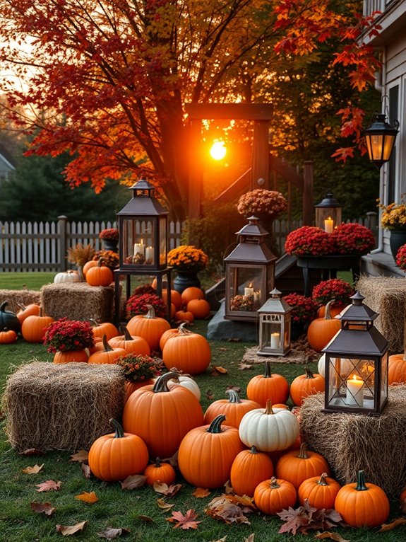 cozy autumn yard decorations