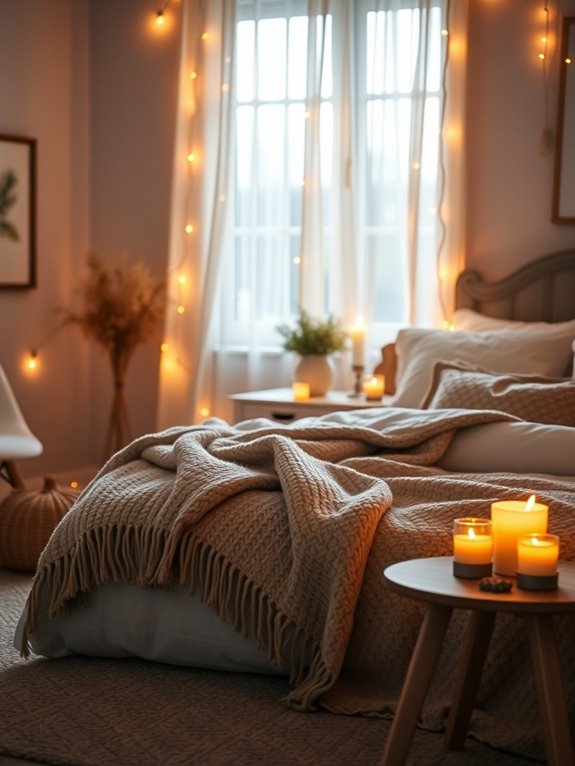 cozy bedroom soft lighting