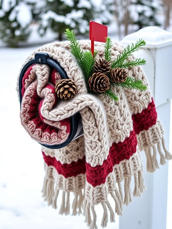 cozy blanket mailbox decor