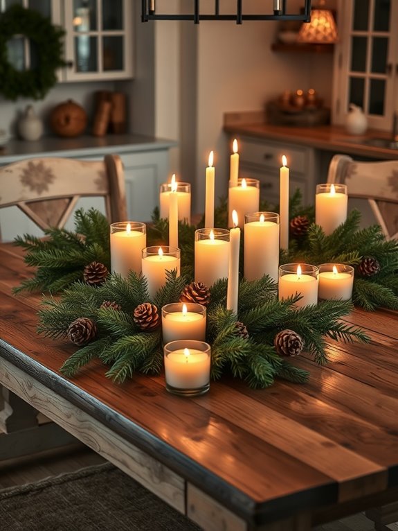 cozy candle arrangement ideas